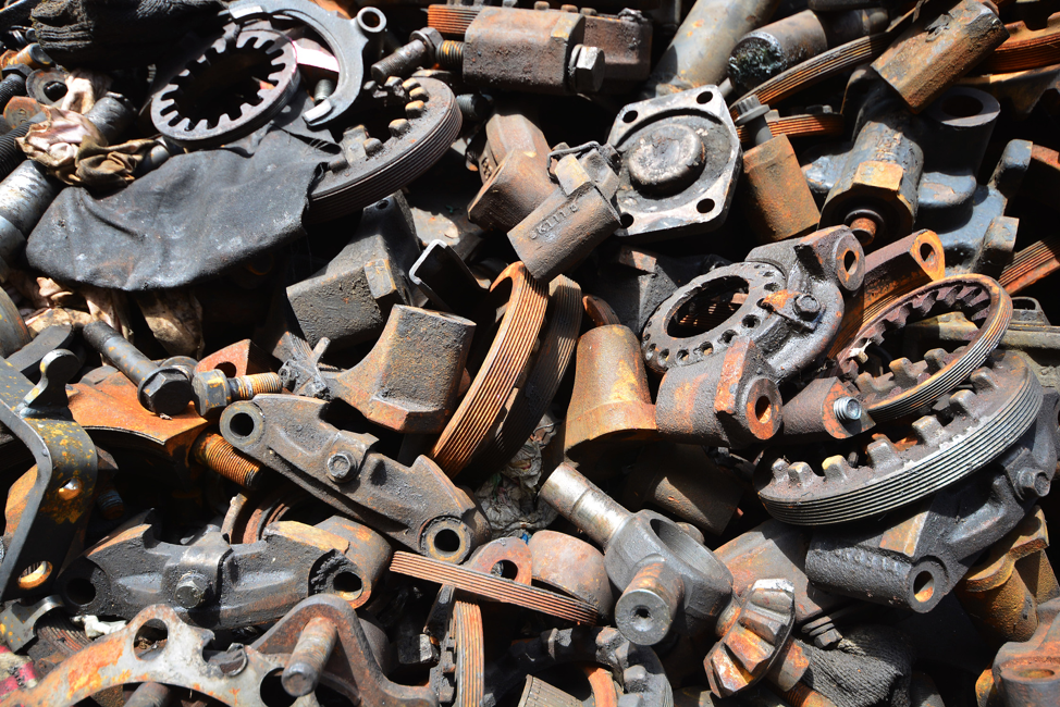 Recycled iron used as raw material in secondary steel making process